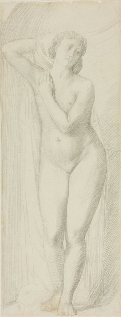 Stående kvinnlig akt av Alphonse Legros