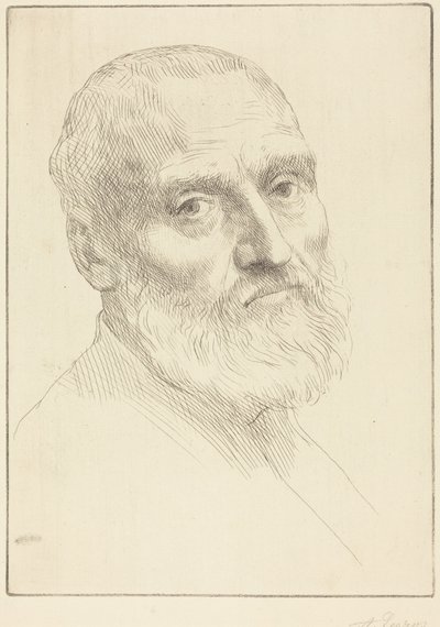Studie för ett manshuvud av Alphonse Legros