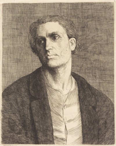 Studie av ett manshuvud (Étude de tête d’homme) av Alphonse Legros