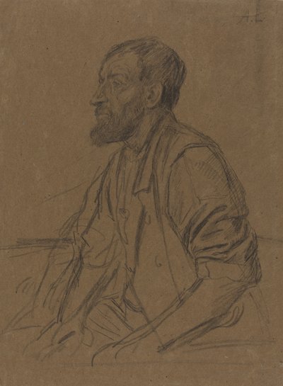 Studie av en arbetare. av Alphonse Legros