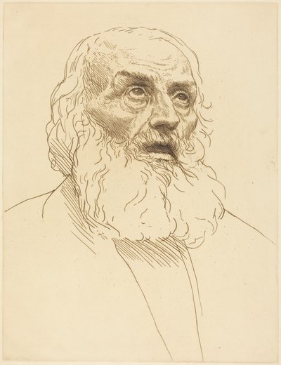Study of an Old Man (Studie av en gammal man) av Alphonse Legros