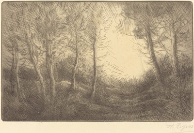 Soluppgång, Woods of Clamart av Alphonse Legros