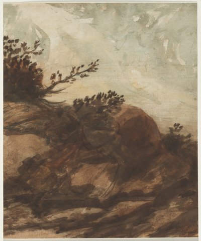 Sunset Over the Hill, sista halvan av 1800-talet. av Alphonse Legros