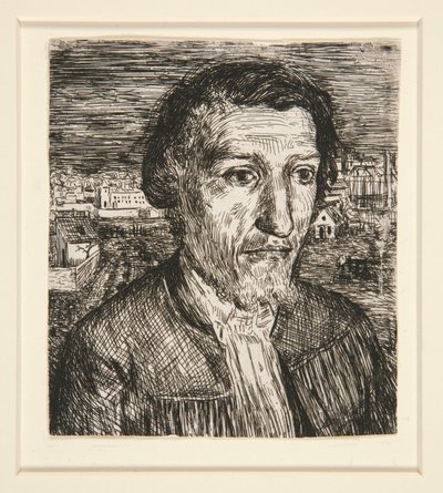 Tete de Charpentier (Charpentiers huvud) av Alphonse Legros