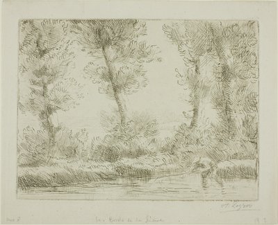 The Banks of the Liane av Alphonse Legros