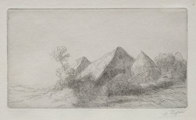 Vagnskjulet. av Alphonse Legros