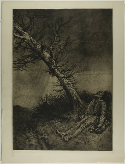 Vagabondens död av Alphonse Legros