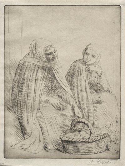 Ägghandlarna (första tallriken) av Alphonse Legros