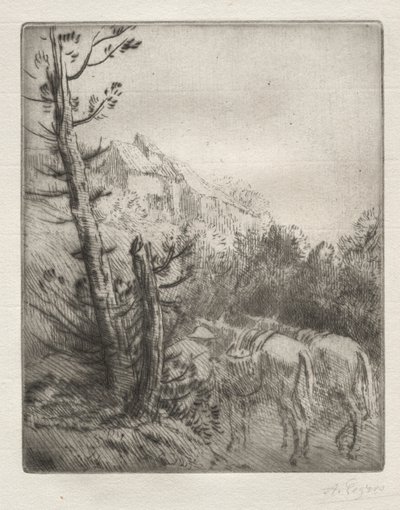 Gården på kullen av Alphonse Legros