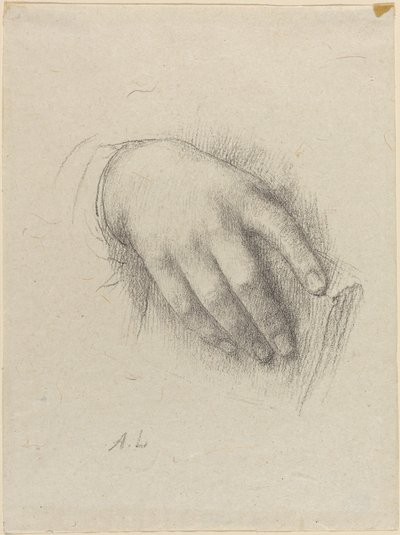 Konstnärens dotters hand av Alphonse Legros