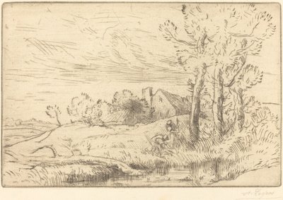 The House of the Well La maison du puits. av Alphonse Legros