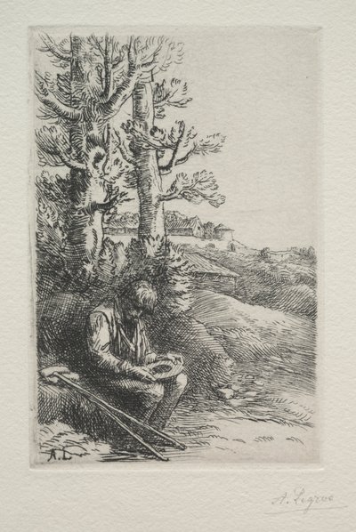 Den lille tiggaren. av Alphonse Legros