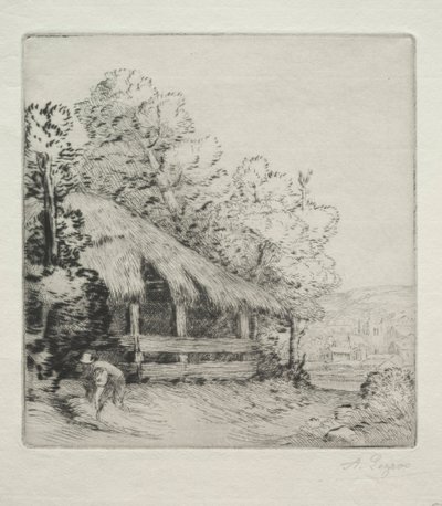 The Little Shed Le Petit Hangar. av Alphonse Legros