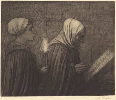 The Manger (Krubban) av Alphonse Legros