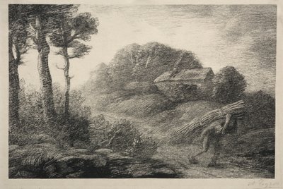 The Return of the Fagot Gatherer (2nd state) av Alphonse Legros