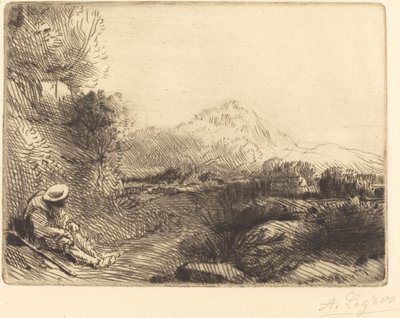 Resenärsvila Resenärens vila. av Alphonse Legros
