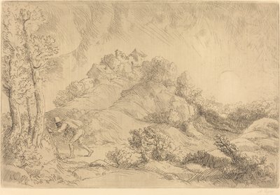 Utsikt över en gård (La ferme de Beauchamp) av Alphonse Legros