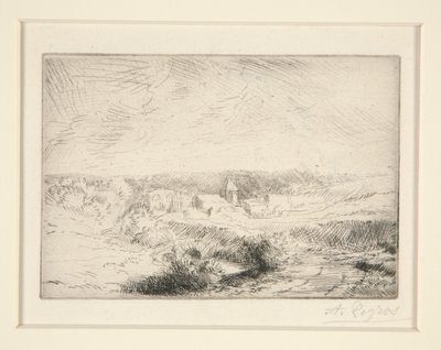 Village de Wimille, pres Boulogne (Village of Wimille nära Boulogne) av Alphonse Legros