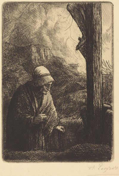 Kvinnan vid korsets fot (Femme au calvaire) av Alphonse Legros