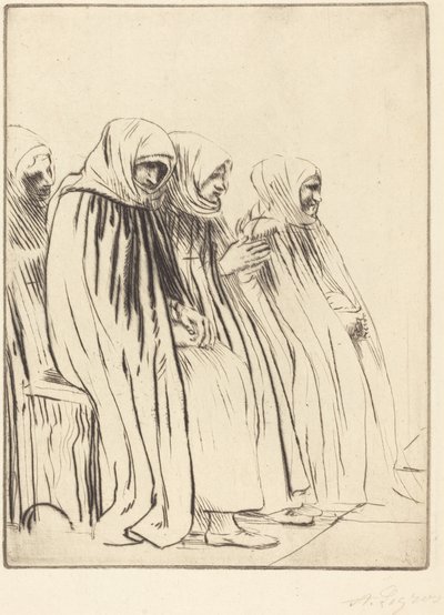 Kvinnor i Bryssel Kvinnor i Brygge. av Alphonse Legros