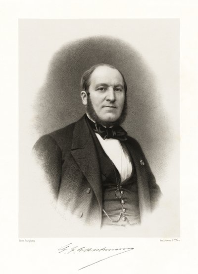 Georges Eugène Haussmann, 1865-66 av Alphonse Leon Noel