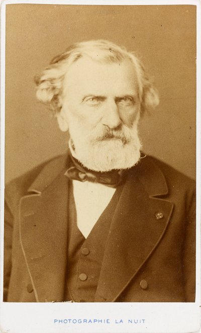 Porträtt av kompositören Ambroise Thomas 1811-1896. av Alphonse Liebert