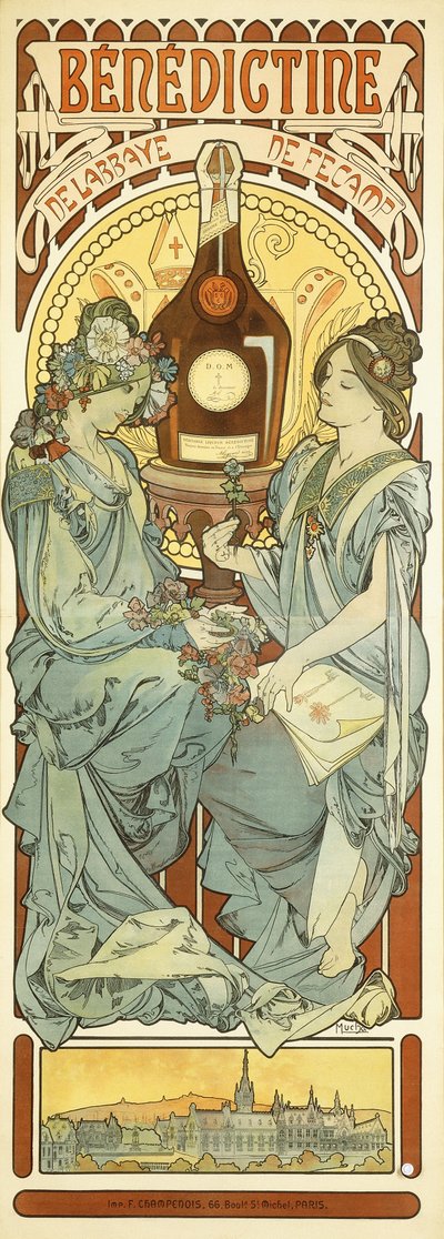 Benediktiner, 1898 av Alphonse Mucha