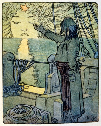 Illustration av alphonse Mucha till boken 
