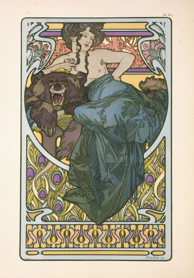 Plåt 47 från boken "Documents Decoratifs", publicerad 1902, 1902 av Alphonse Mucha