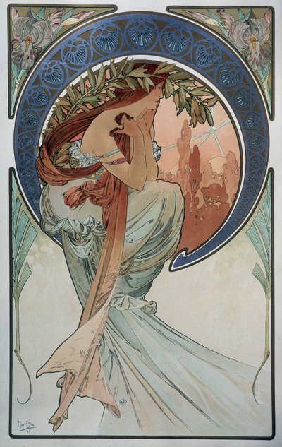 Poesi - av Mucha av Alphonse Mucha