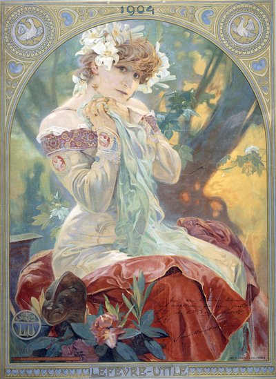 Sarah Bernhardt i rollen som prinsessan Lointaine, 1904 av Alphonse Mucha
