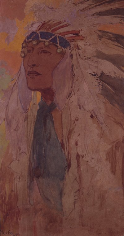 Indianen, 1904 av Alphonse Mucha