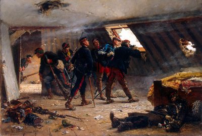Scen från det fransk-preussiska kriget, 1875. av Alphonse Marie Neuville de