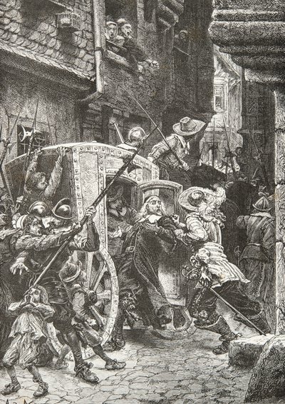 Arrestering av Pierre Broussel under slangbellan av Alphonse Marie de Neuville