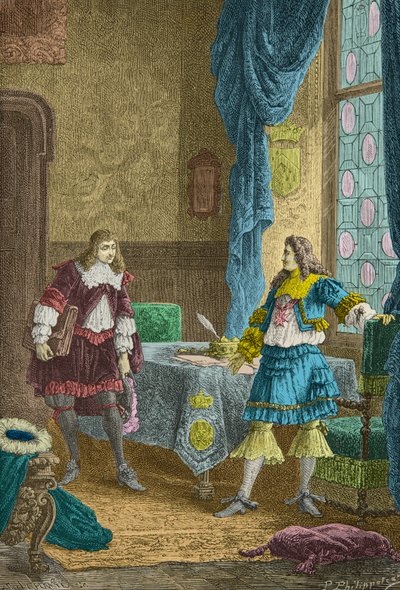 Louis 14 congedie Nicolas Fouquet (Gravyr) av Alphonse Marie de Neuville