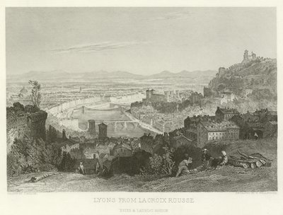 Lyon från La Croix Rousse av Alphonse Marie de Neuville