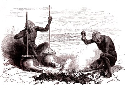 Infödda smeder från Latuka-stammen. södra Sudan av Alphonse Marie de Neuville
