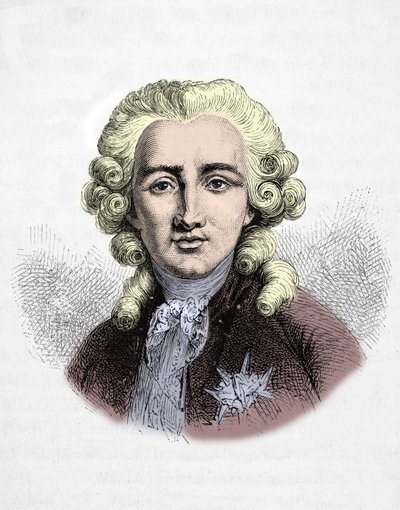 Porträtt av Charles Alexandre de Calonne (Gravyr) av Alphonse Marie de Neuville