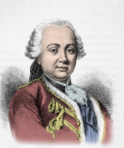 Porträtt av Etienne Francois de Choiseul (Gravyr) av Alphonse Marie de Neuville