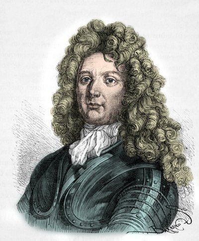 Porträtt av Sebastien Le Prestre, markis de Vauban (Gravyr) av Alphonse Marie de Neuville