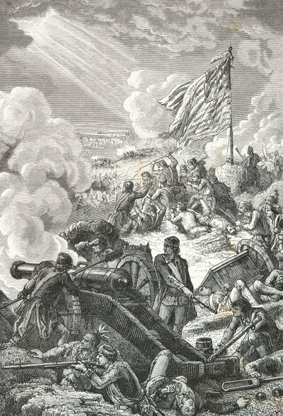 Slaget vid Bunker Hill i Boston av Alphonse Marie de Neuville