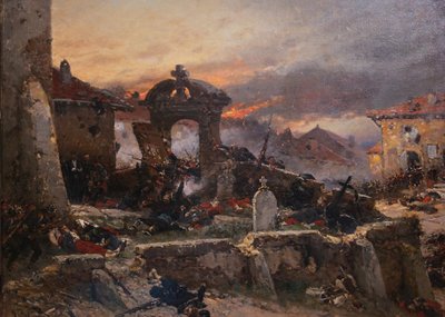 Kyrkogården i Saint-Privat, 18 augusti 1870, 1881 av Alphonse Marie de Neuville
