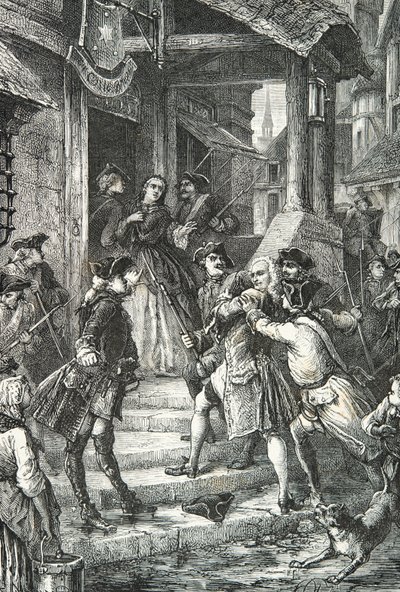 Voltaire arresteras i Frankfurt av Alphonse Marie de Neuville
