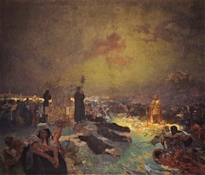 Efter slaget vid Vítkov Hill Cykeln The Slav Epic av Alphonse Mucha