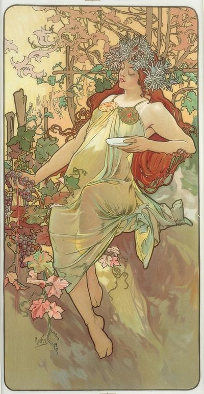 Höst av Alphonse Mucha