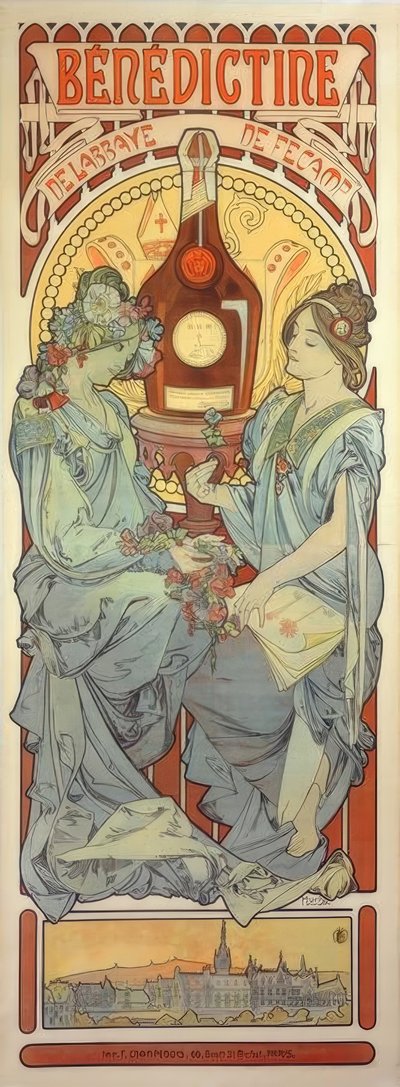 Benedictine av Alphonse Mucha