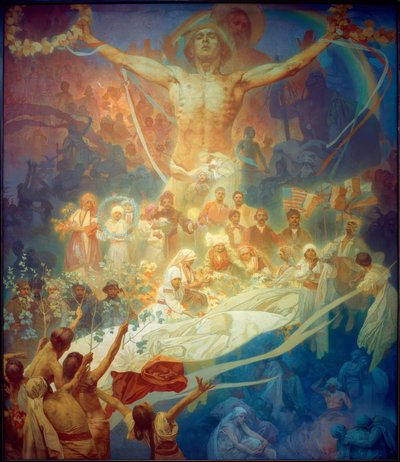 Slavernas apoteos. Slavdom för mänskligheten (XX-talet) av Alphonse Mucha