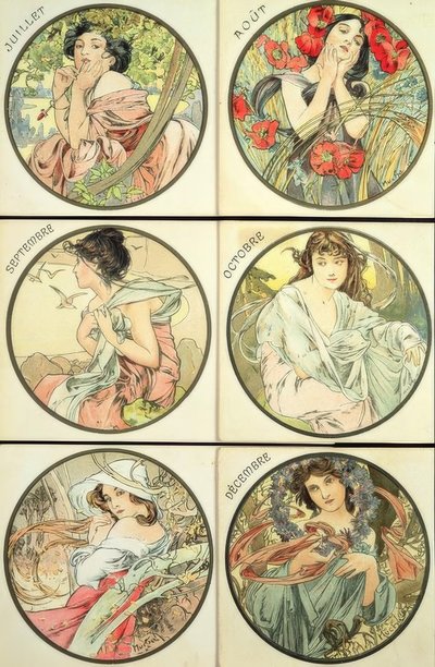Juli / augusti / september / oktober / november / december av Alphonse Mucha