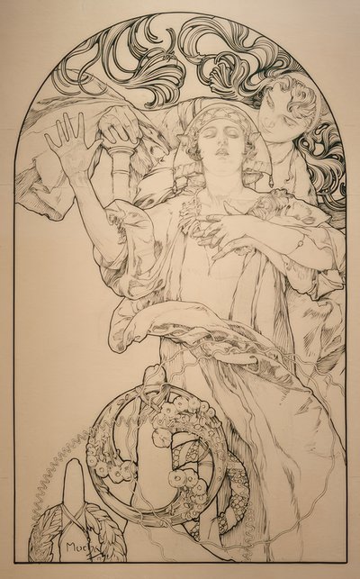 Bio med Wurlitzer-orgel av Alphonse Mucha