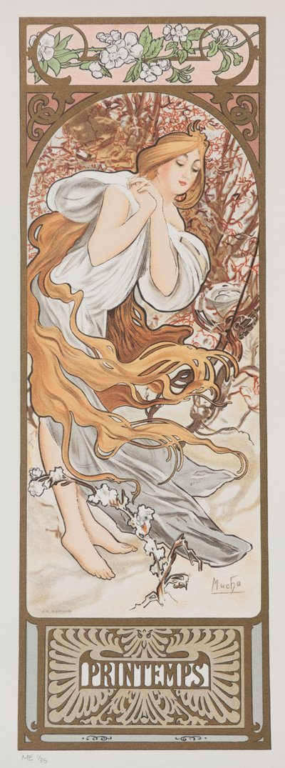 Årstider. Våren 1897. av Alphonse Mucha